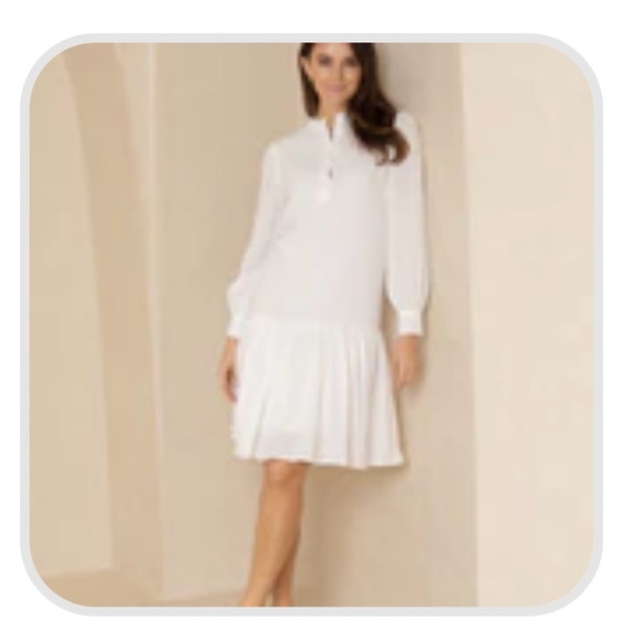 White Gauze Loop Dress - Picture 2 of 3